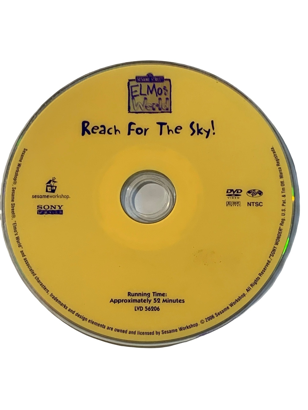 Sesame Street Elmo’s World Reach For The Sky DVD 2006 Disc Only G